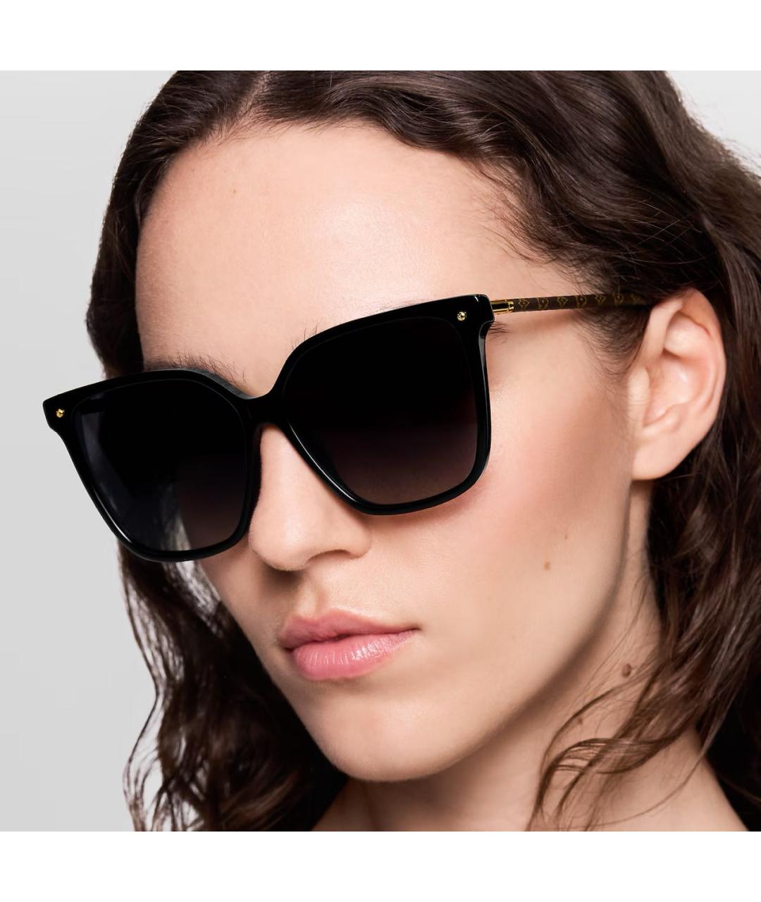 LOUIS VUITTON Черные пластиковые солнцезащитные очки, фото 5