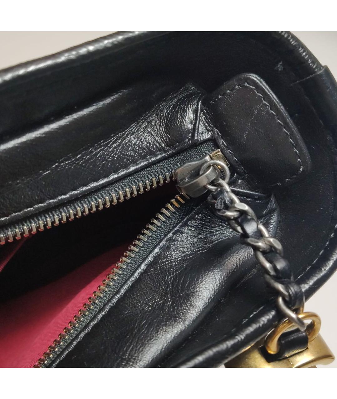 CHANEL Черная кожаная сумка через плечо, фото 8