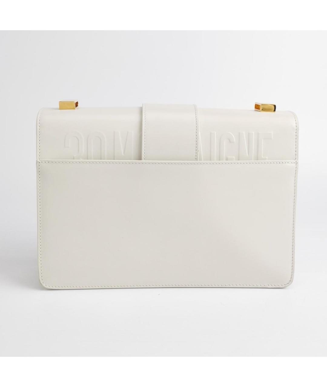 CHRISTIAN DIOR Белая кожаная сумка через плечо, фото 4