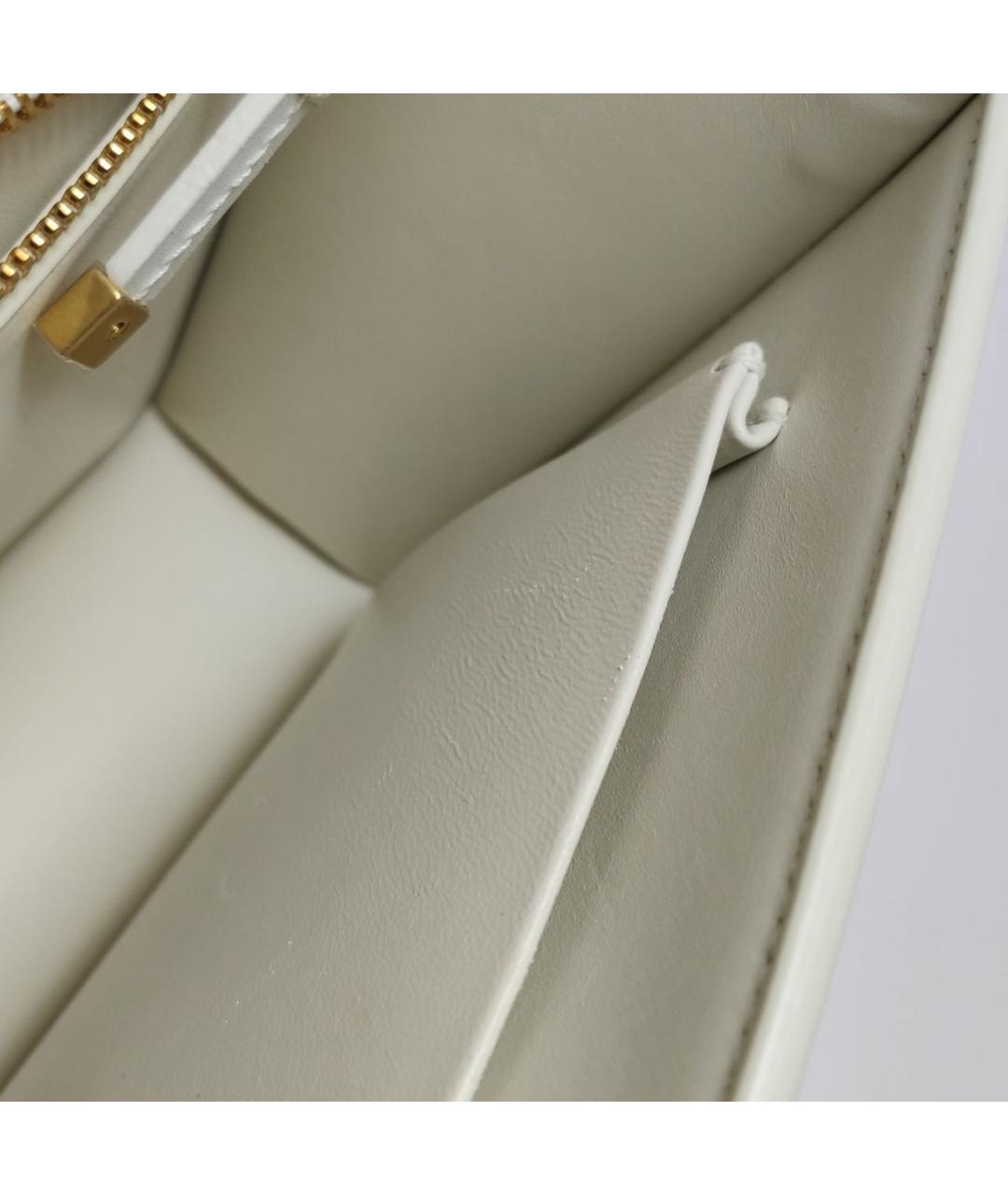 CHRISTIAN DIOR Белая кожаная сумка через плечо, фото 7