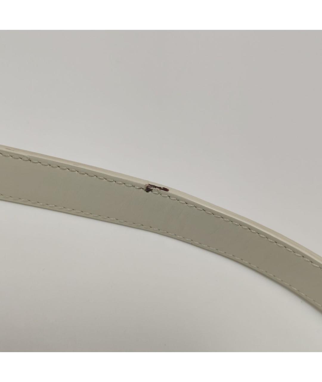 CHRISTIAN DIOR Белая кожаная сумка через плечо, фото 8