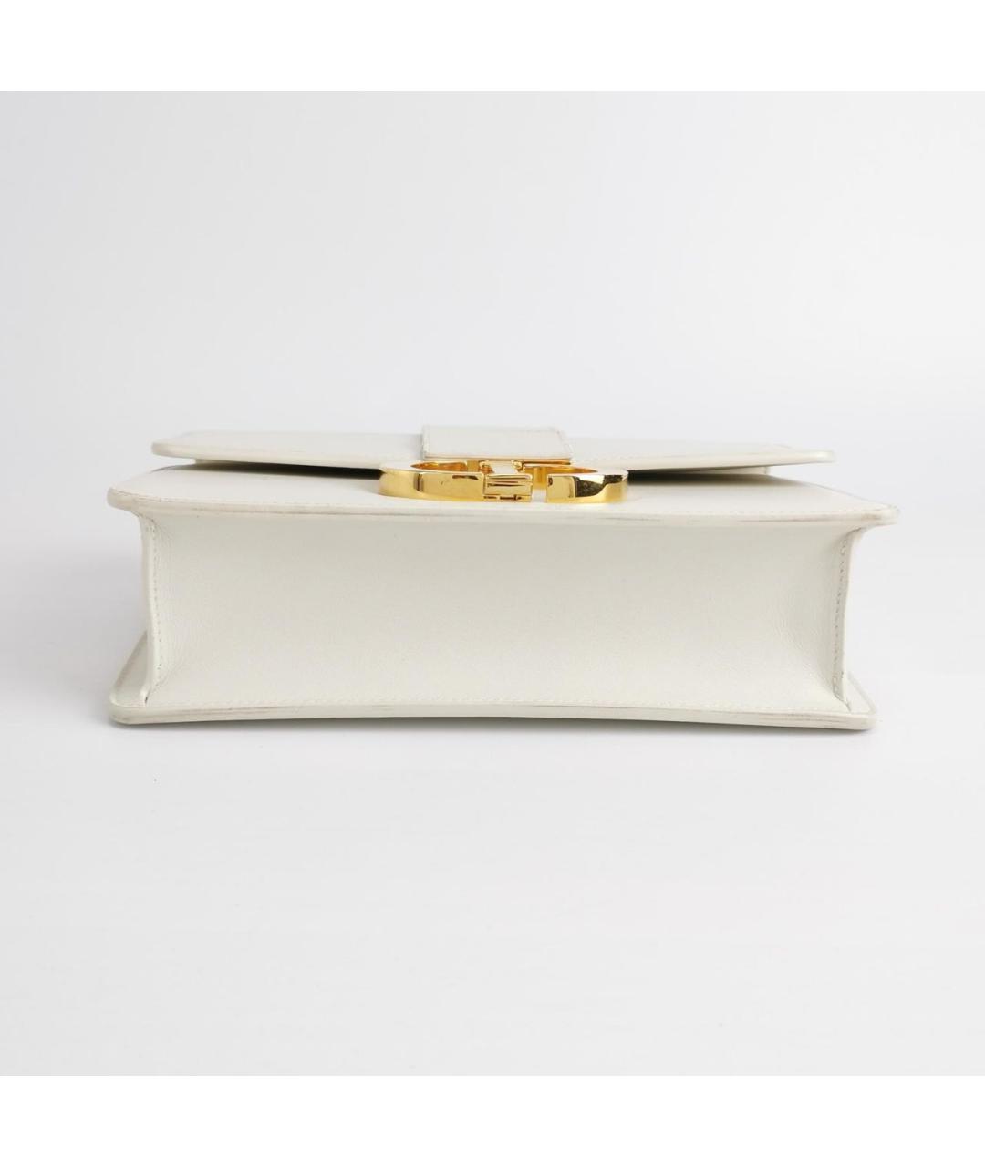 CHRISTIAN DIOR Белая кожаная сумка через плечо, фото 5