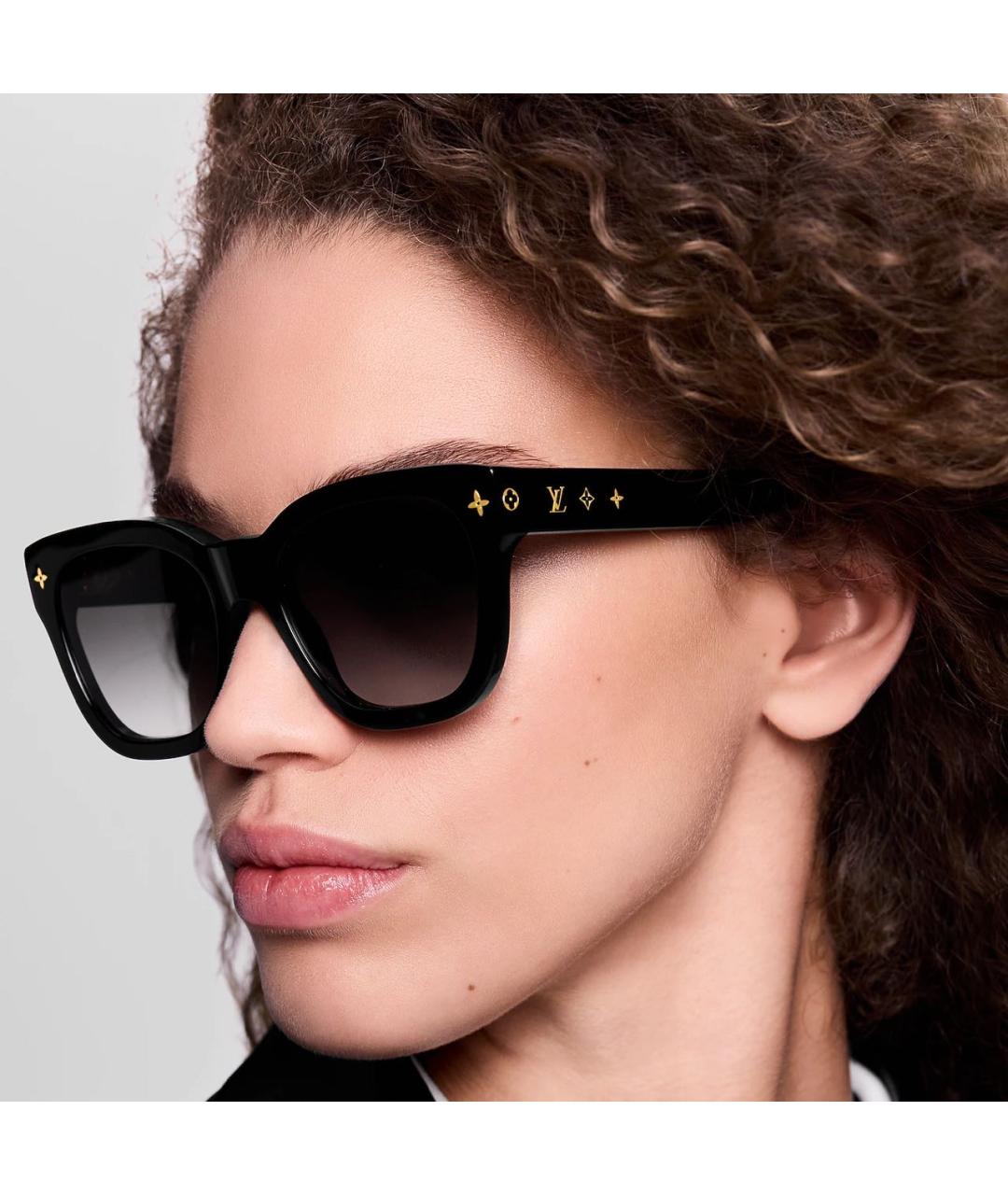 LOUIS VUITTON Черные пластиковые солнцезащитные очки, фото 5