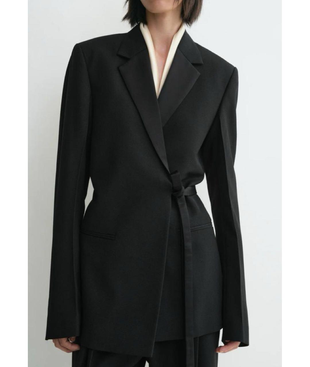 TOTEME Черный хлопко-эластановый жакет/пиджак, фото 2