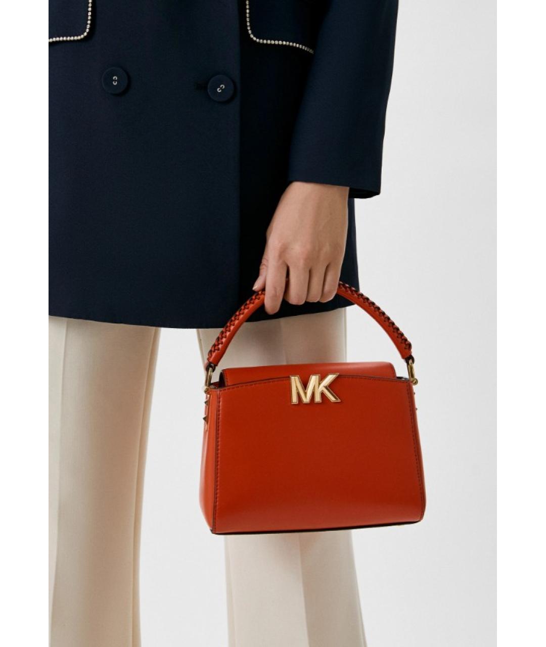 MICHAEL KORS Красная кожаная сумка через плечо, фото 7