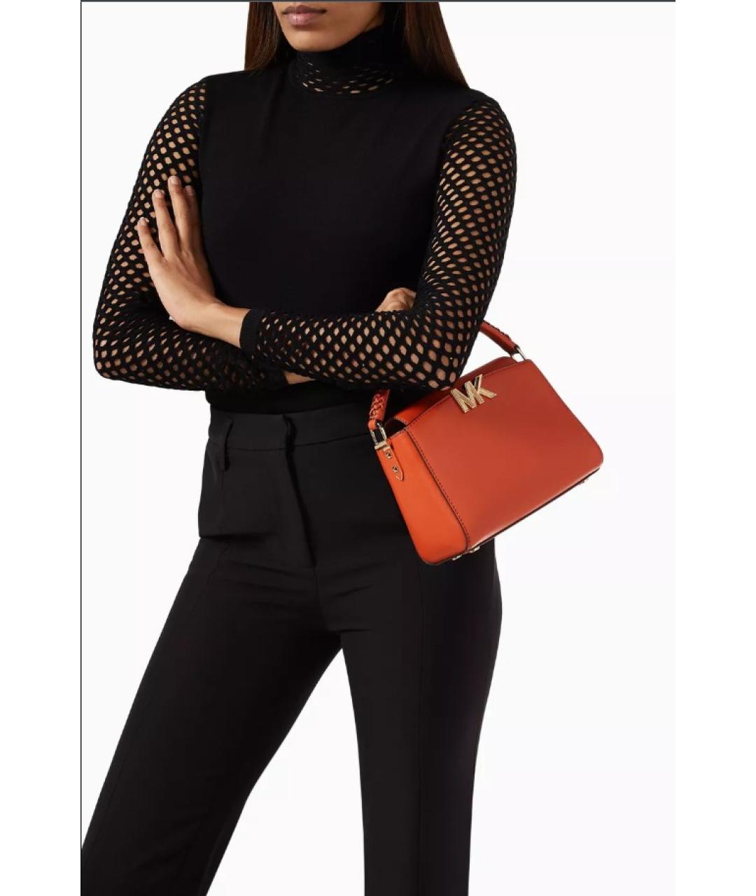 MICHAEL KORS Красная кожаная сумка через плечо, фото 9