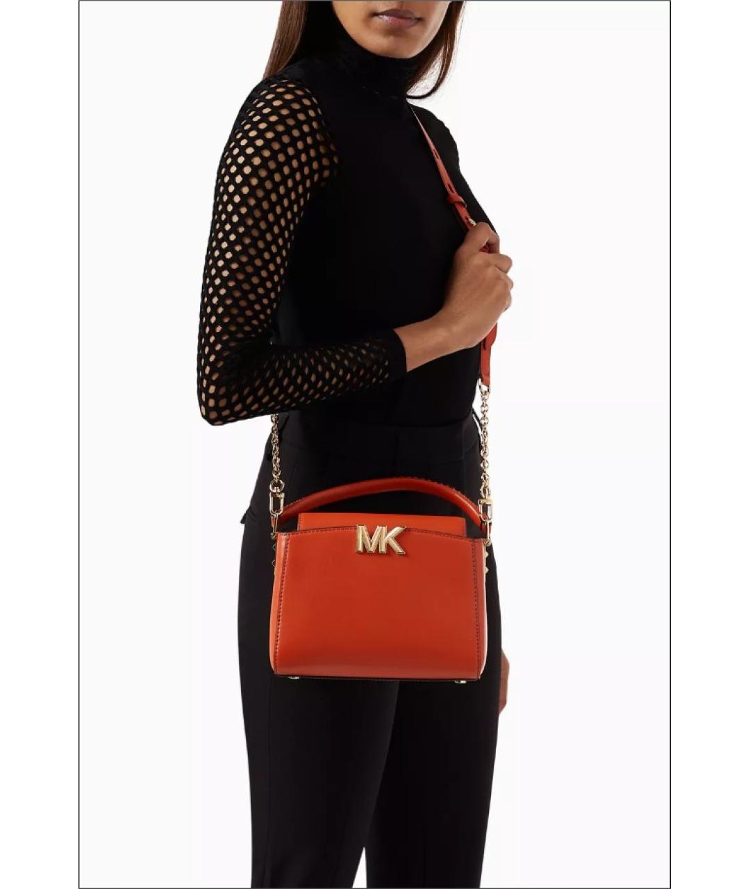 MICHAEL KORS Красная кожаная сумка через плечо, фото 8