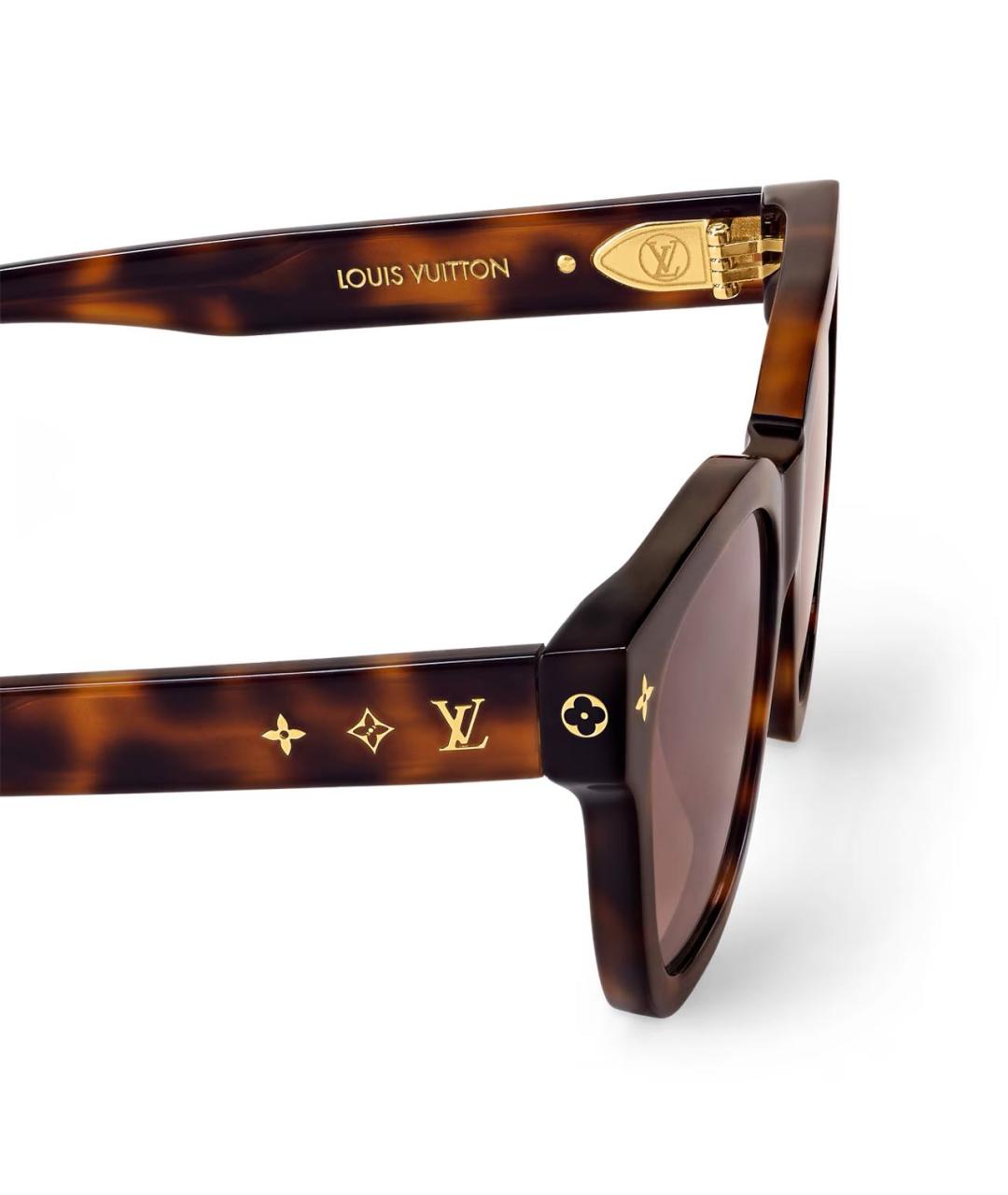 LOUIS VUITTON Коричневые пластиковые солнцезащитные очки, фото 4