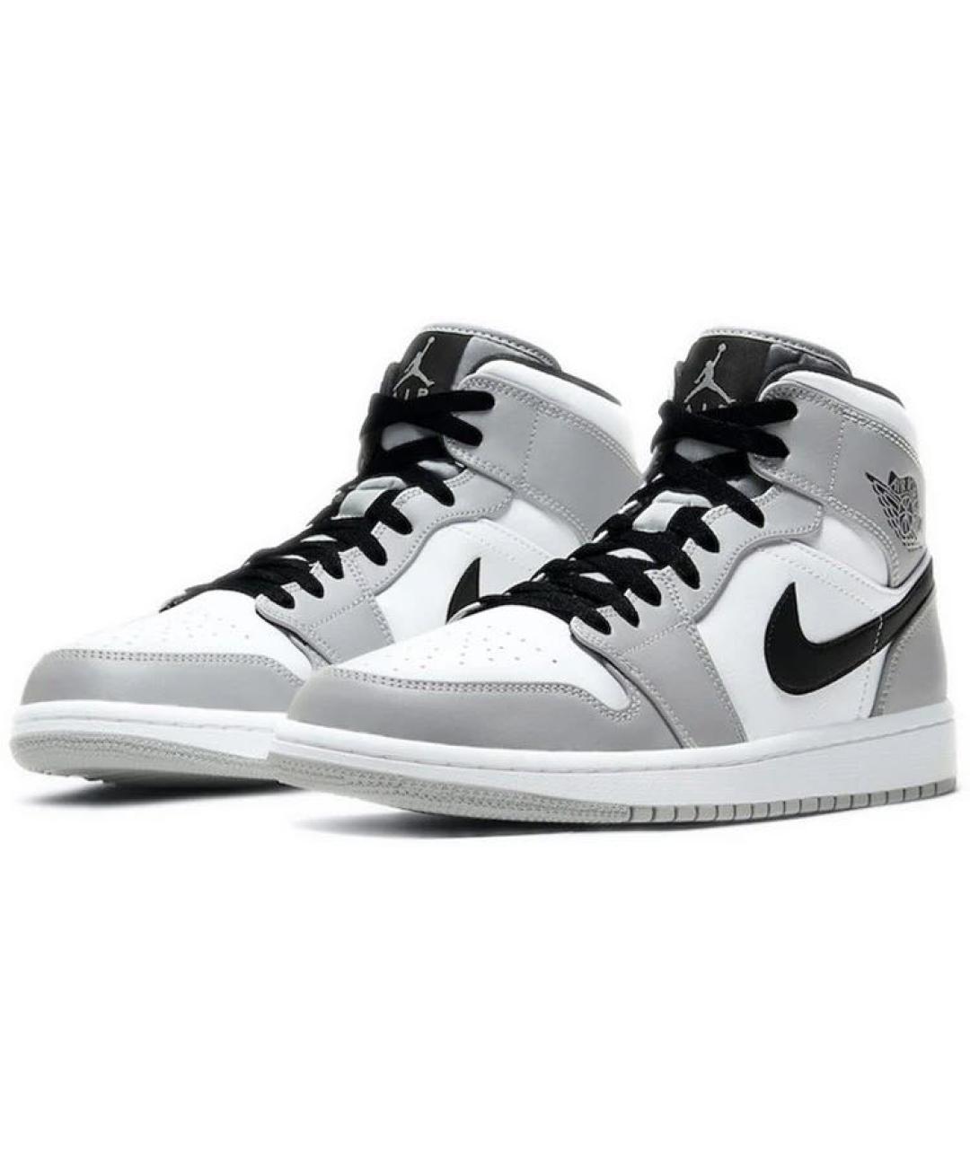 JORDAN Серые кожаные кроссовки, фото 2