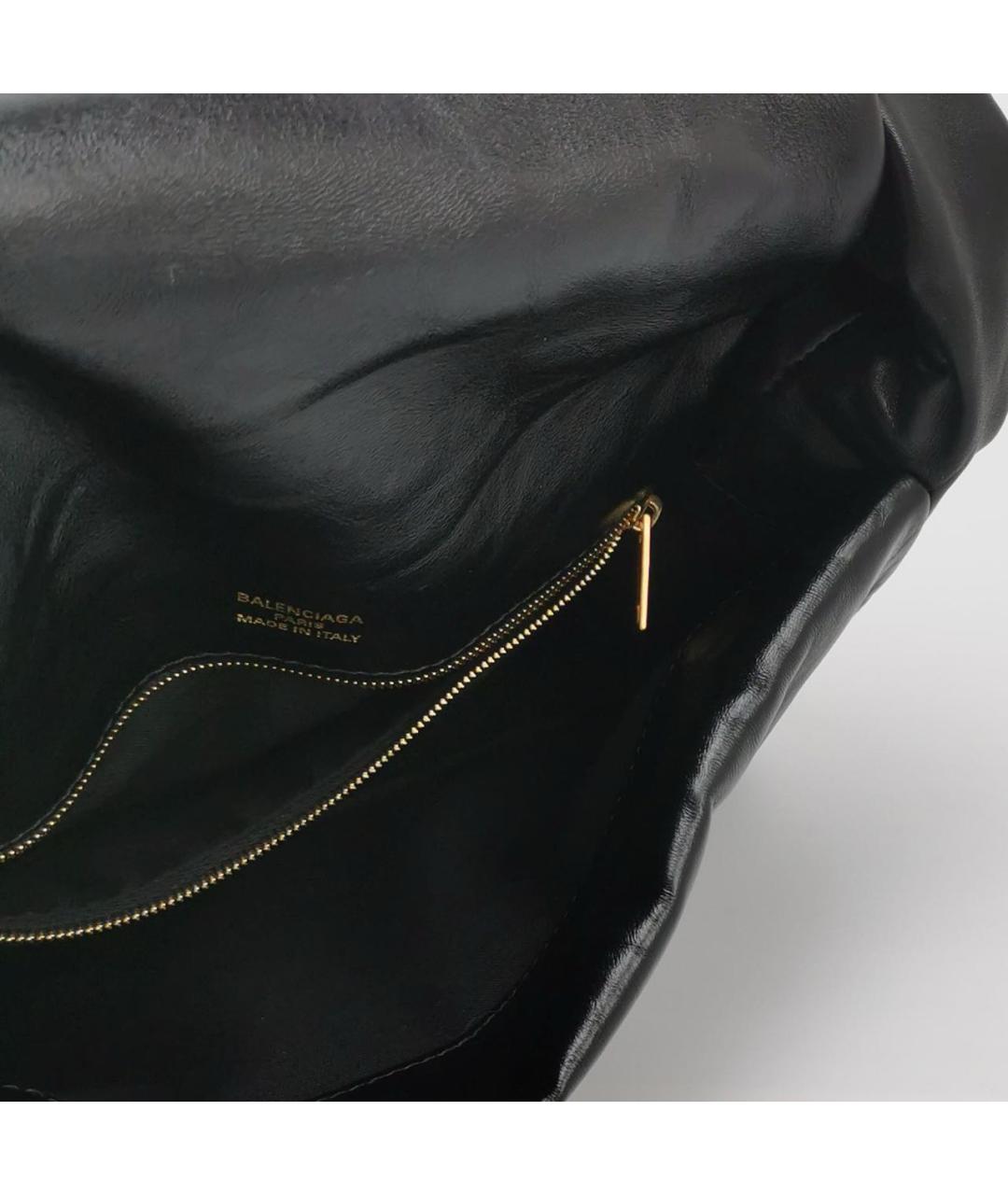 BALENCIAGA Черная кожаная сумка через плечо, фото 6