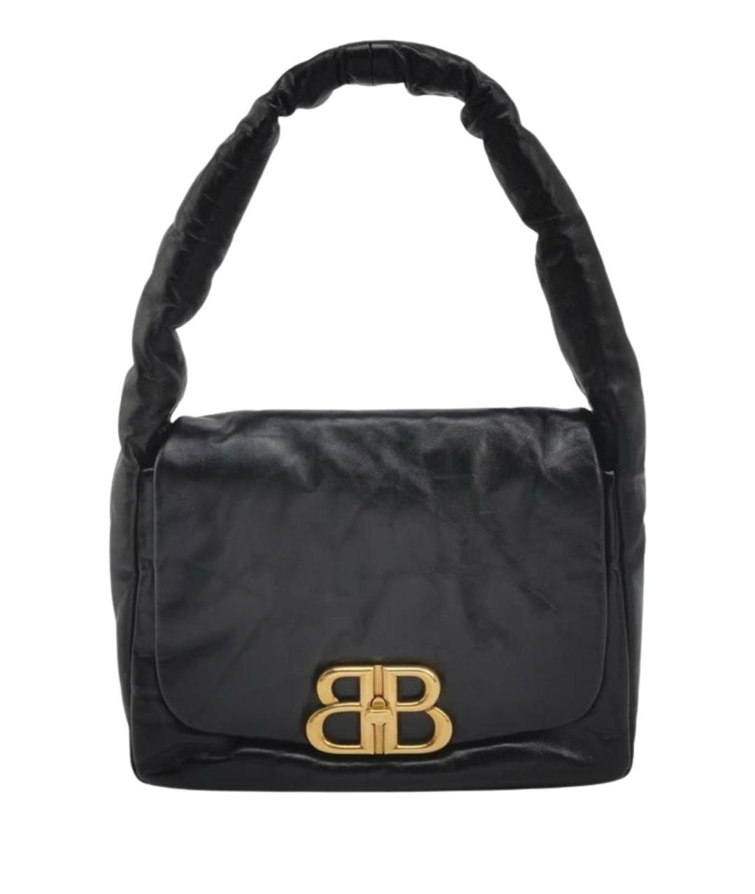 BALENCIAGA Черная кожаная сумка через плечо, фото 1