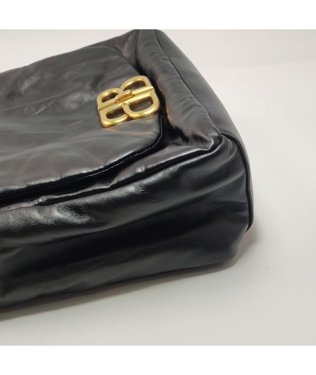 BALENCIAGA Черная кожаная сумка через плечо, фото 8