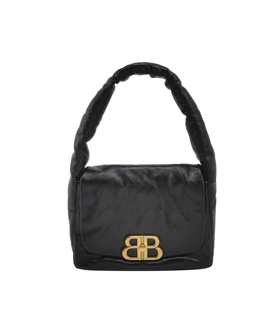 BALENCIAGA Черная кожаная сумка через плечо, фото 9