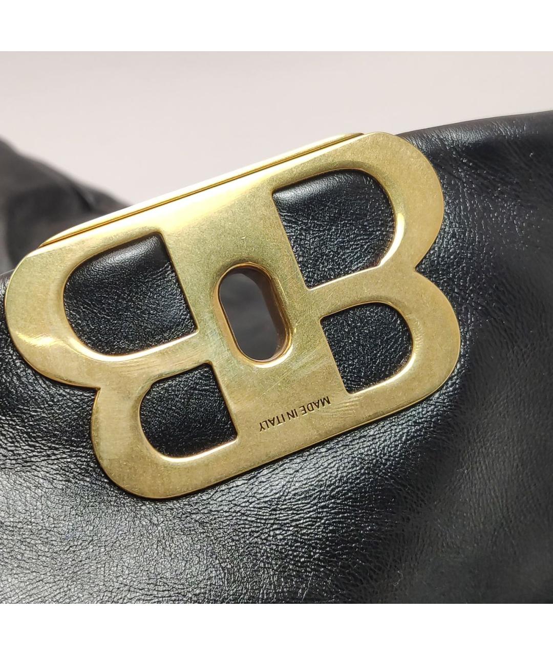 BALENCIAGA Черная кожаная сумка через плечо, фото 7