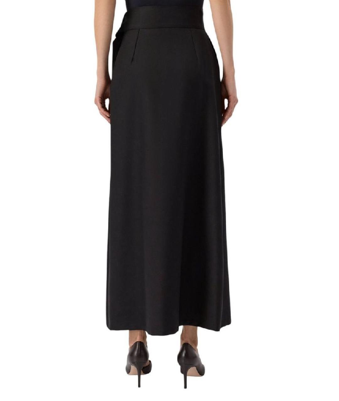 KITON Черная шерстяная юбка миди, фото 4