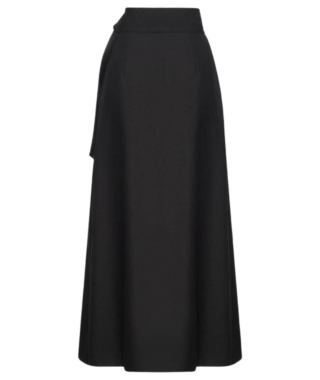 KITON Черная шерстяная юбка миди, фото 1
