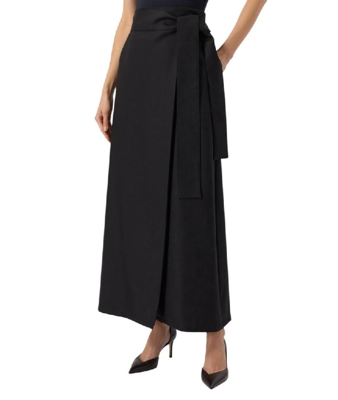 KITON Черная шерстяная юбка миди, фото 5