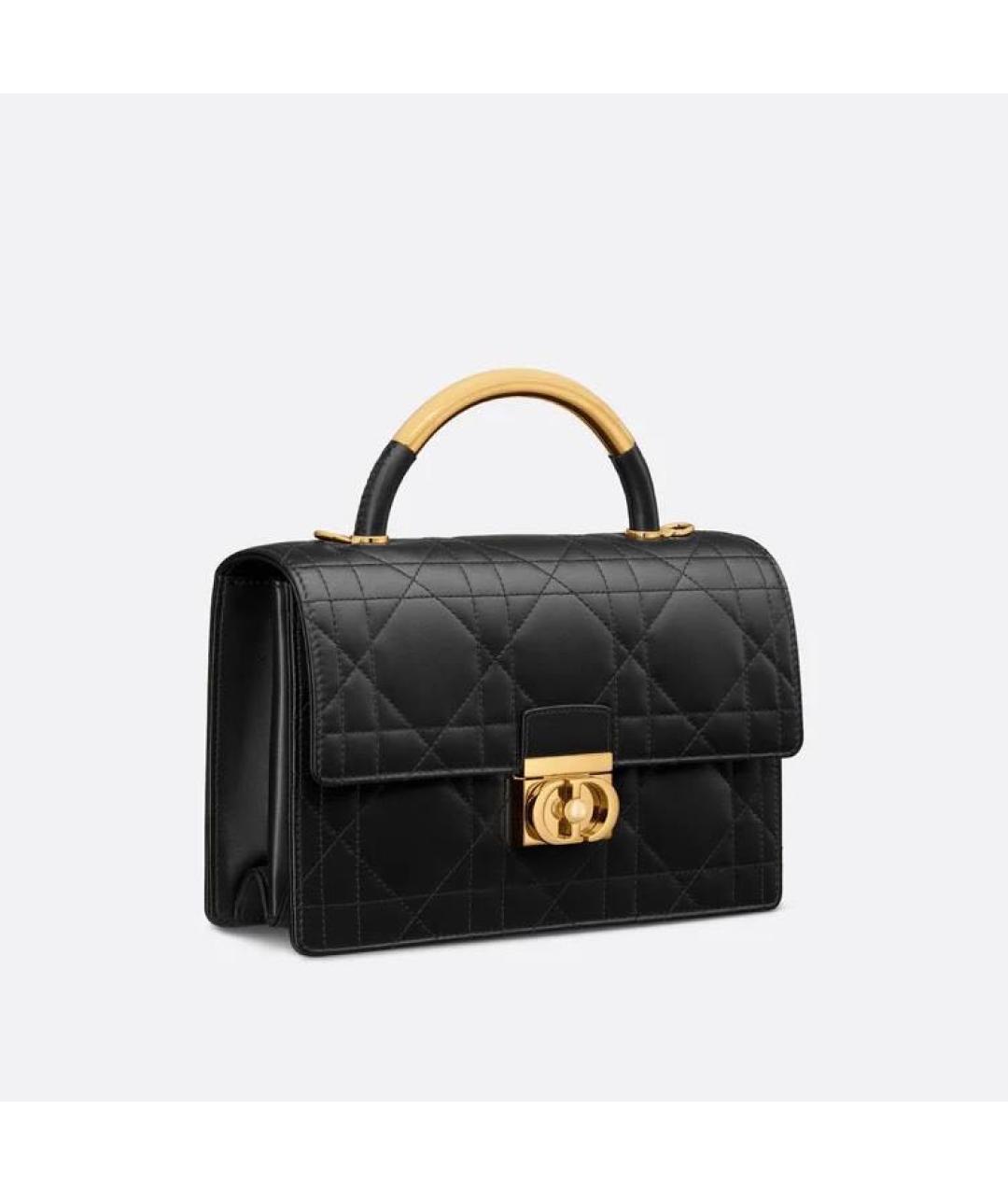 CHRISTIAN DIOR Черная кожаная сумка через плечо, фото 2