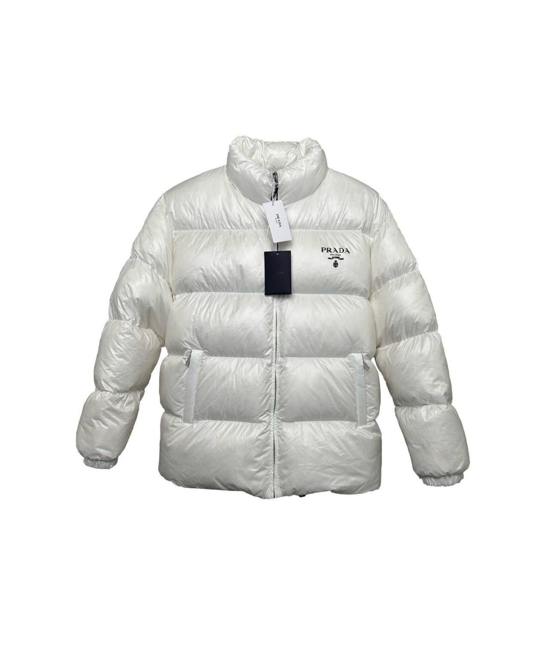 PRADA Белый полиэстеровый пуховик, фото 3