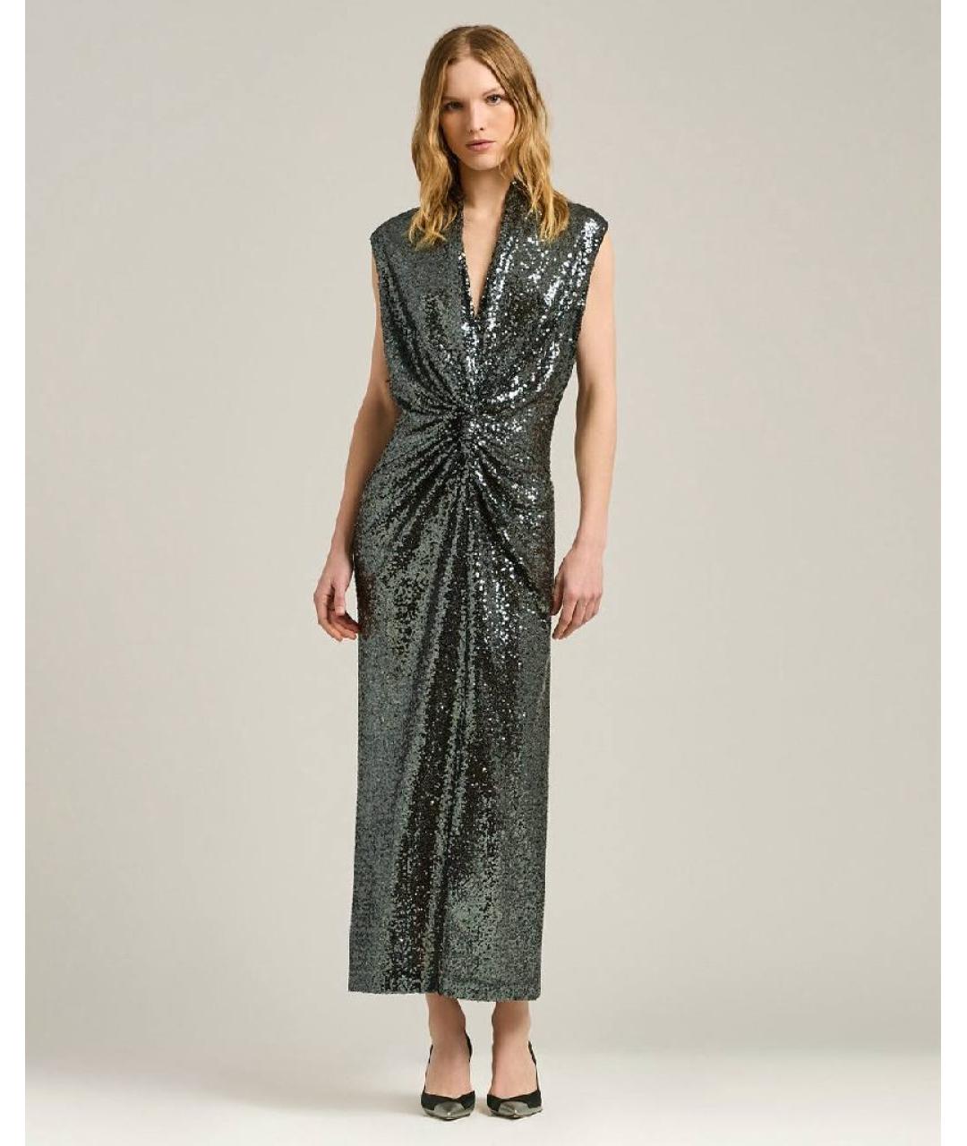 KITON Серое полиамидовое коктейльное платье, фото 3