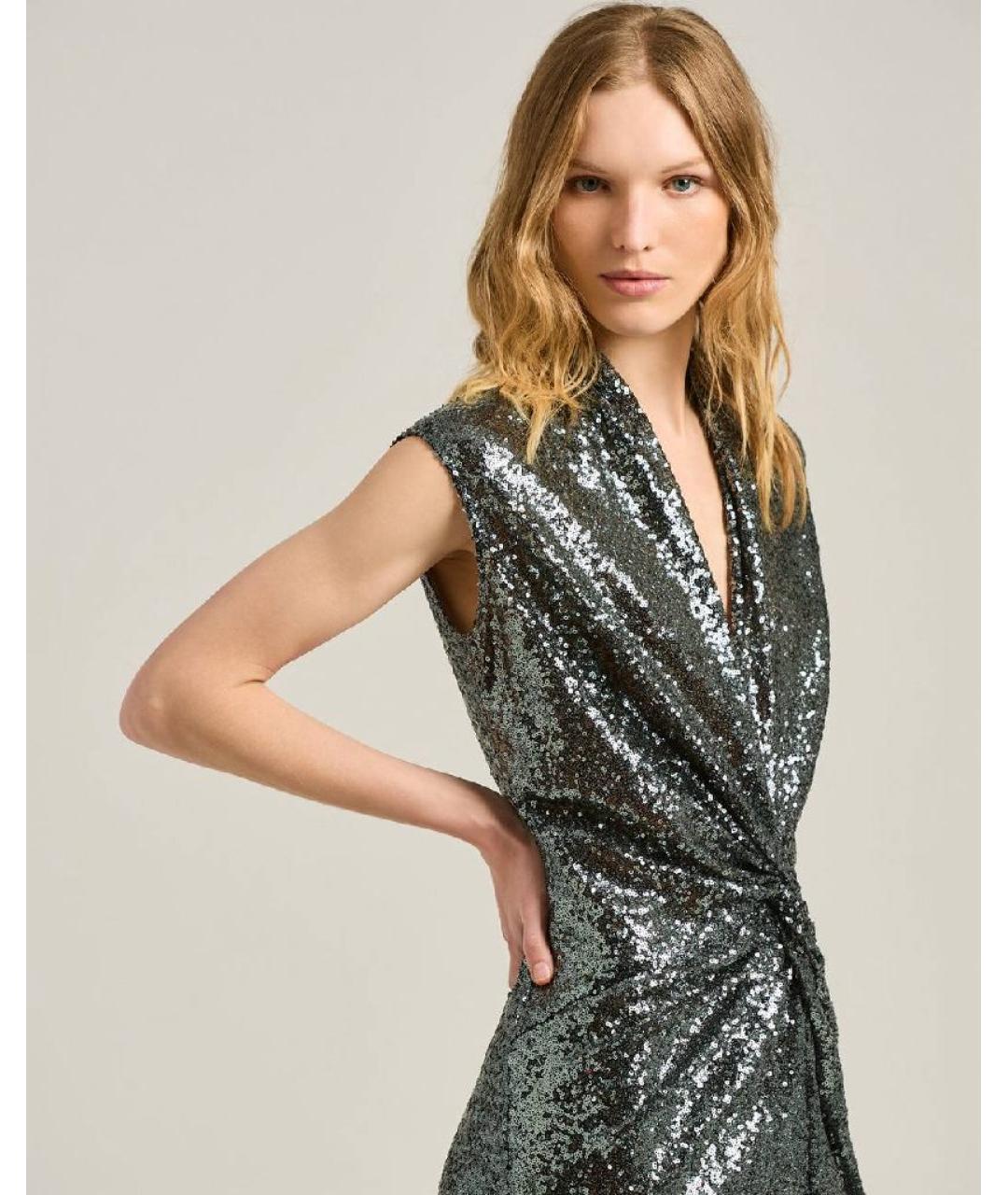 KITON Серое полиамидовое коктейльное платье, фото 2