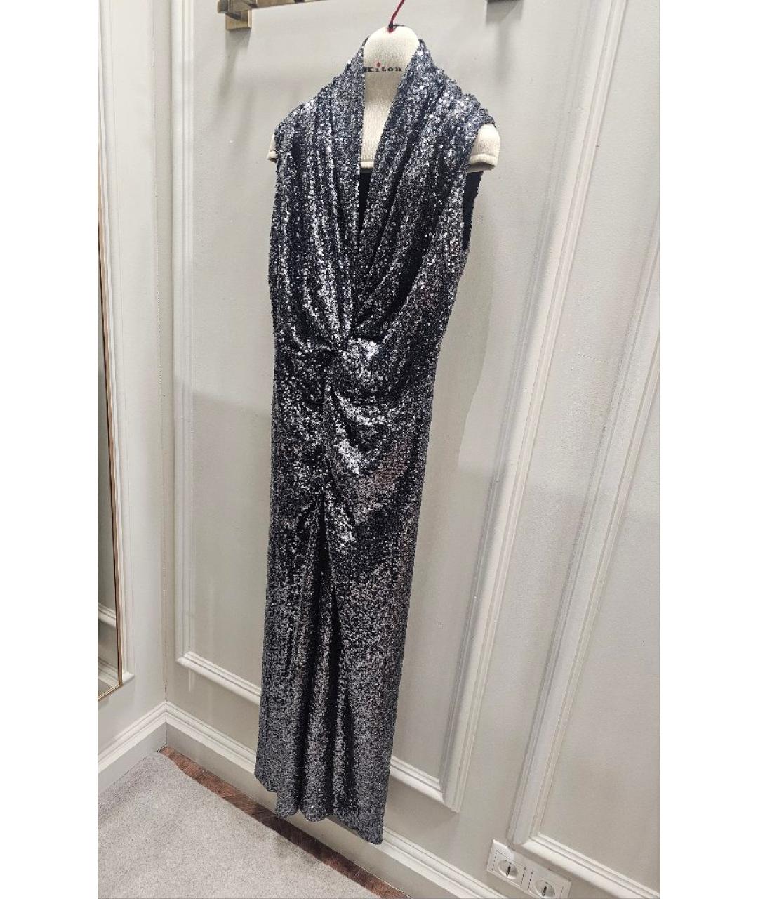 KITON Серое полиамидовое коктейльное платье, фото 6