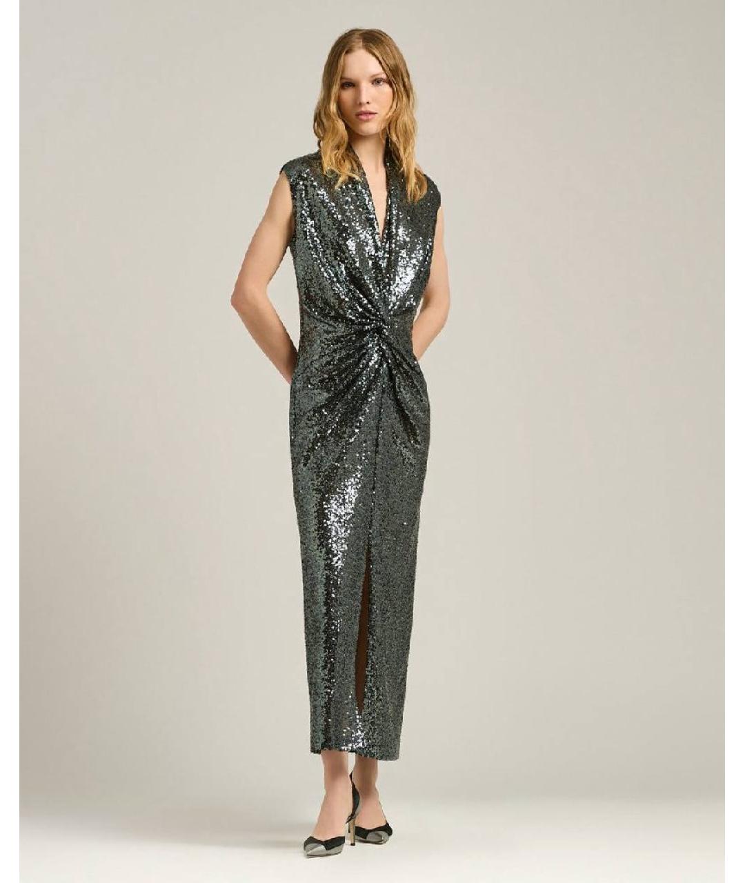 KITON Серое полиамидовое коктейльное платье, фото 4