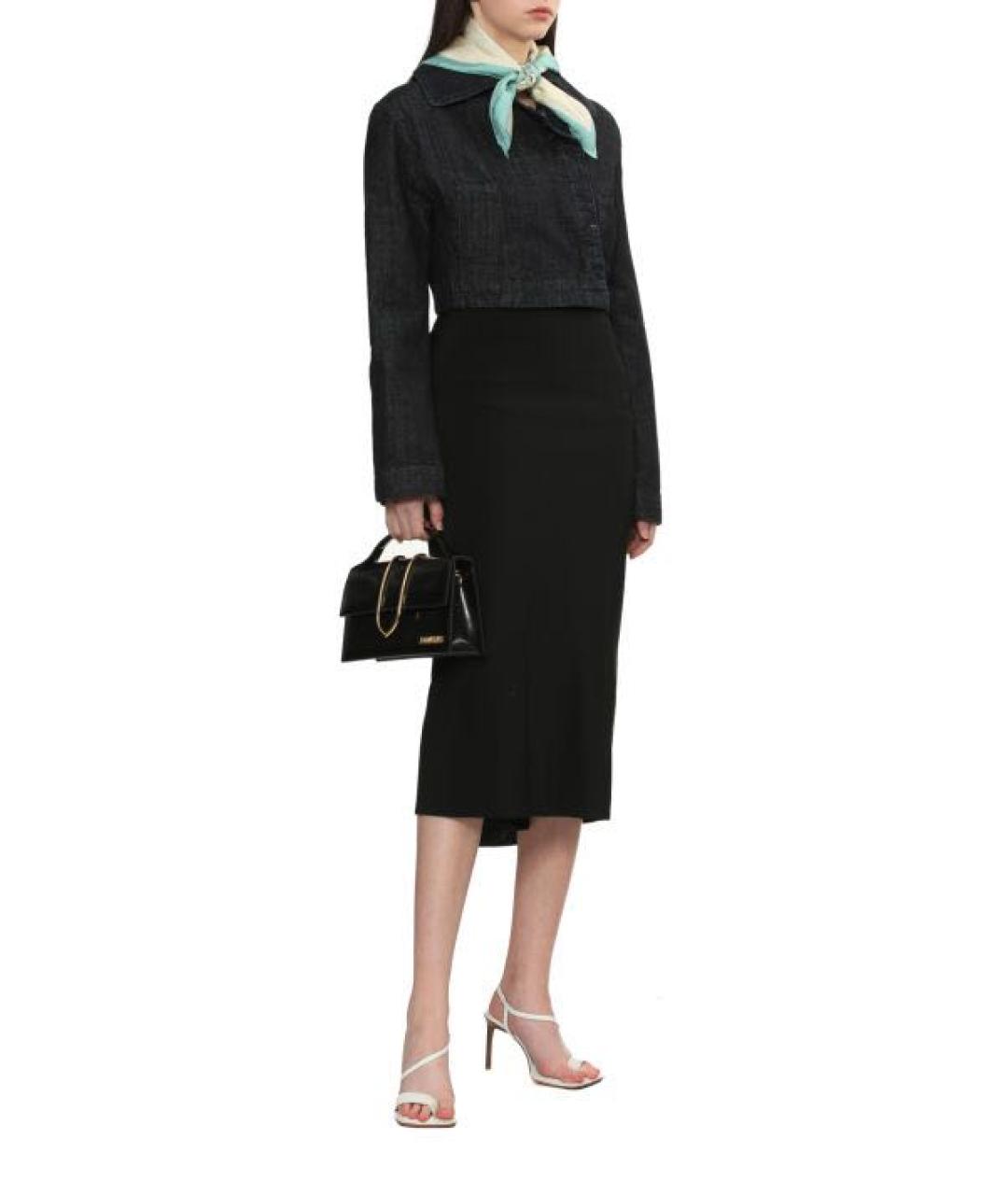 JACQUEMUS Черная кожаная сумка через плечо, фото 7