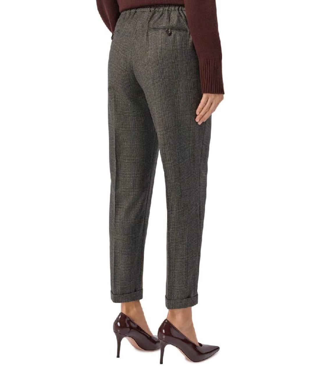 KITON Хаки шерстяные брюки широкие, фото 5