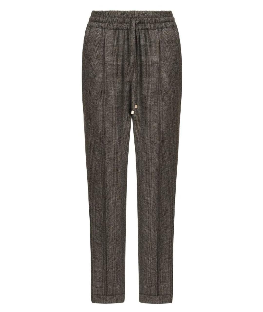 KITON Хаки шерстяные брюки широкие, фото 1