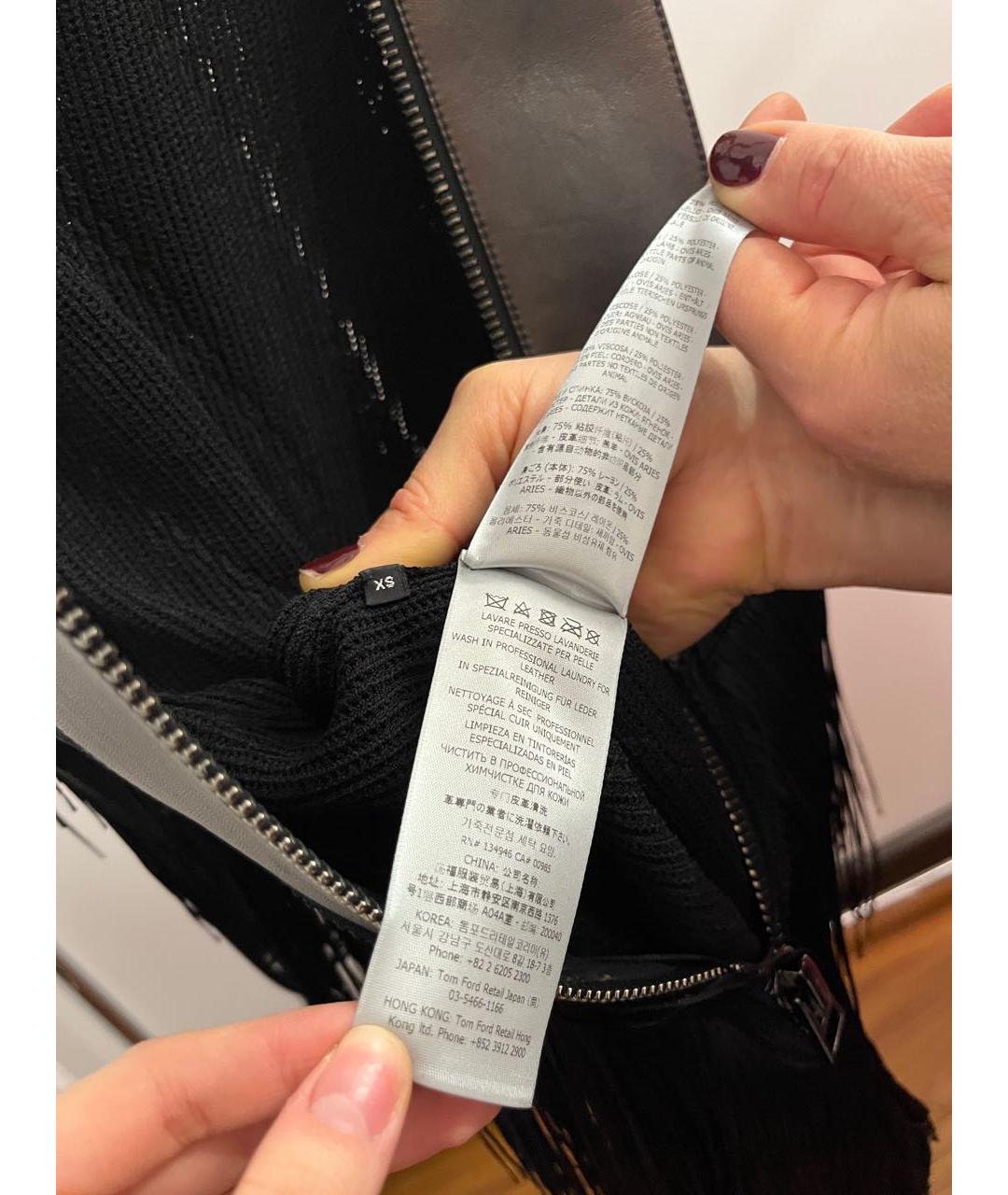 TOM FORD Черное вискозное вечернее платье, фото 8