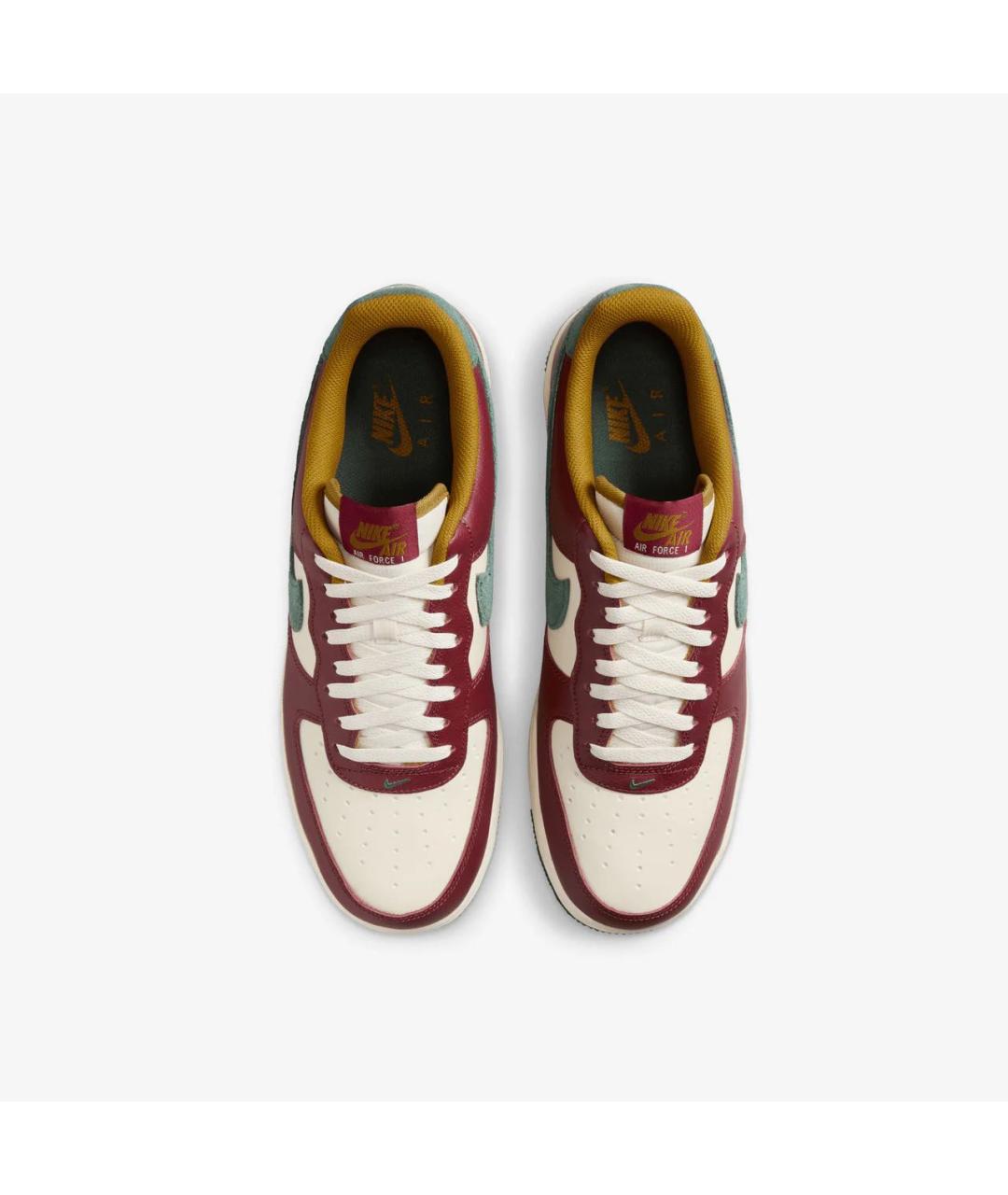 NIKE Бордовые кожаные низкие кроссовки / кеды, фото 3