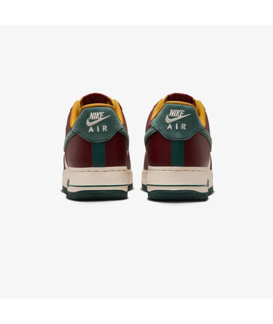 NIKE Бордовые кожаные низкие кроссовки / кеды, фото 4