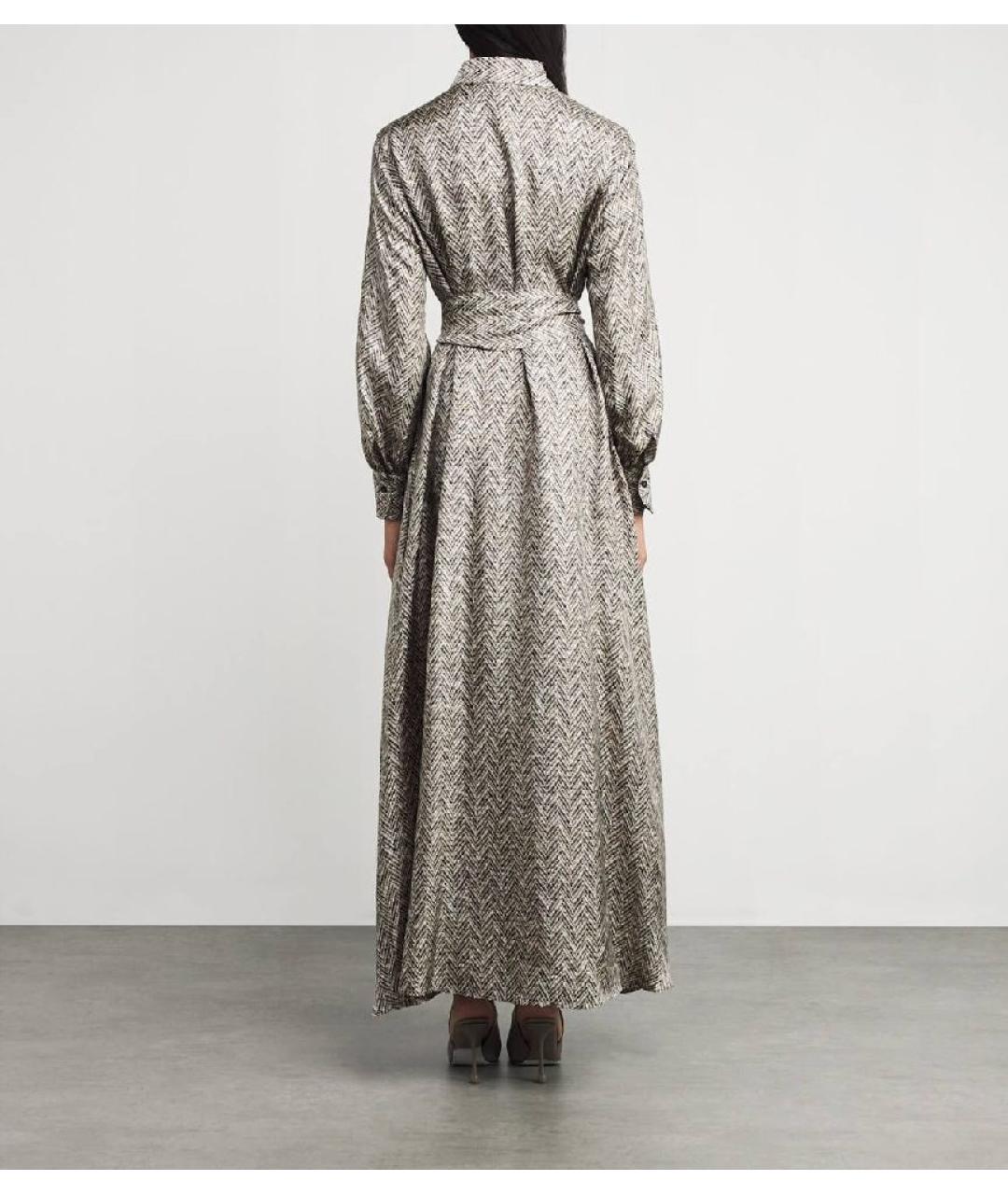 KITON Серое шелковое повседневное платье, фото 3