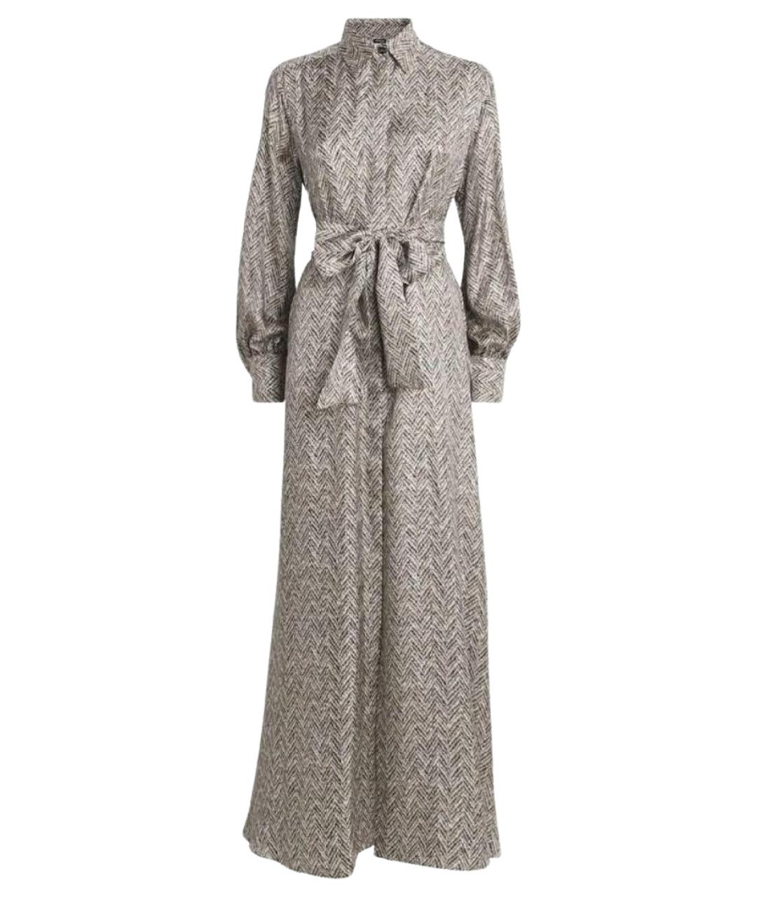 KITON Серое шелковое повседневное платье, фото 1