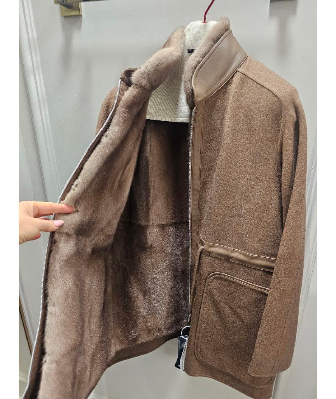 KITON Бежевая кашемировая парка, фото 7