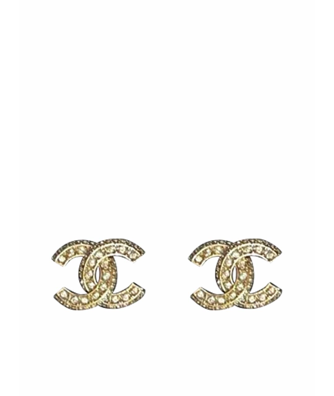 CHANEL Серебряные позолоченные серьги, фото 1