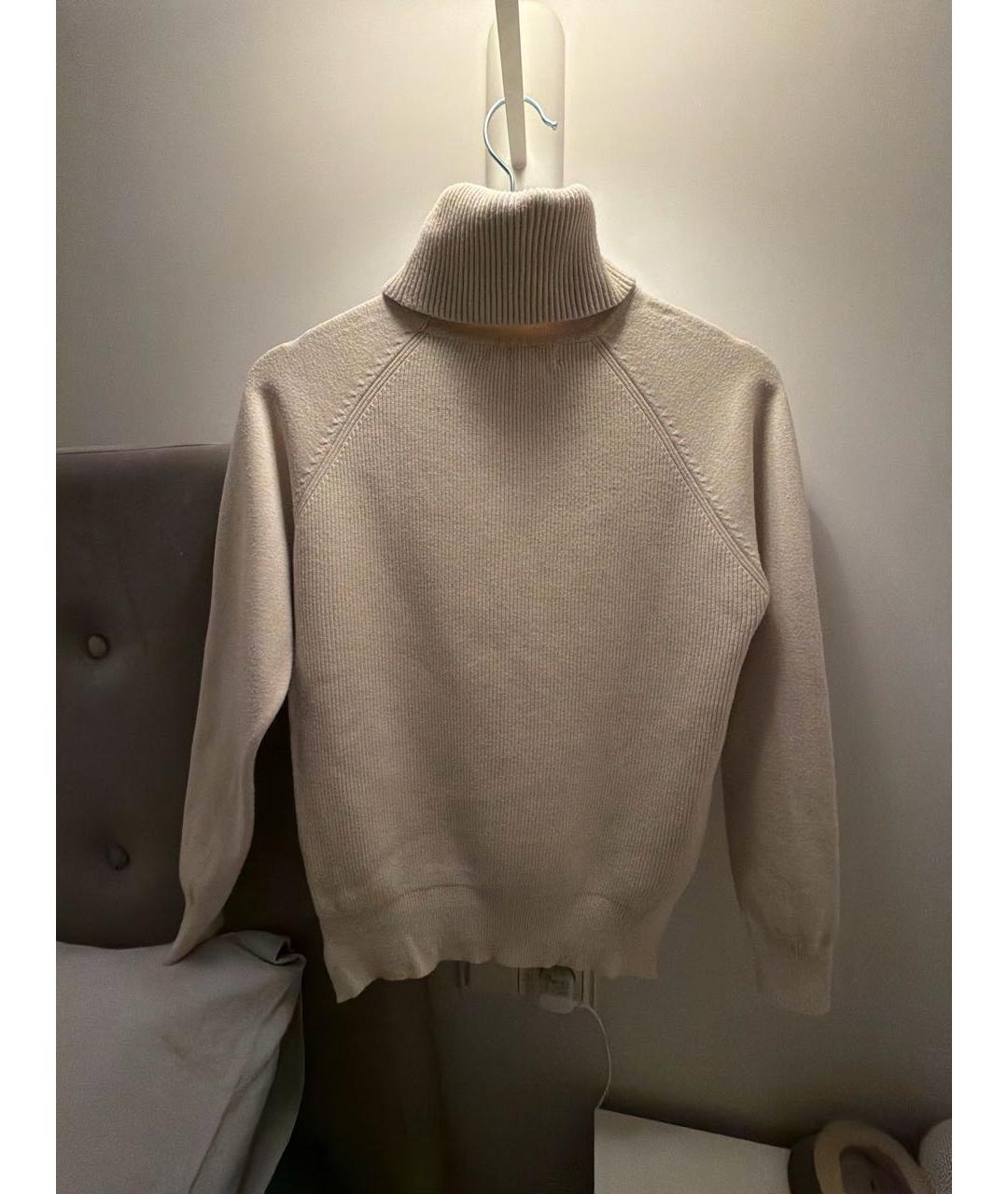 LORO PIANA Бежевая кашемировая водолазка, фото 2
