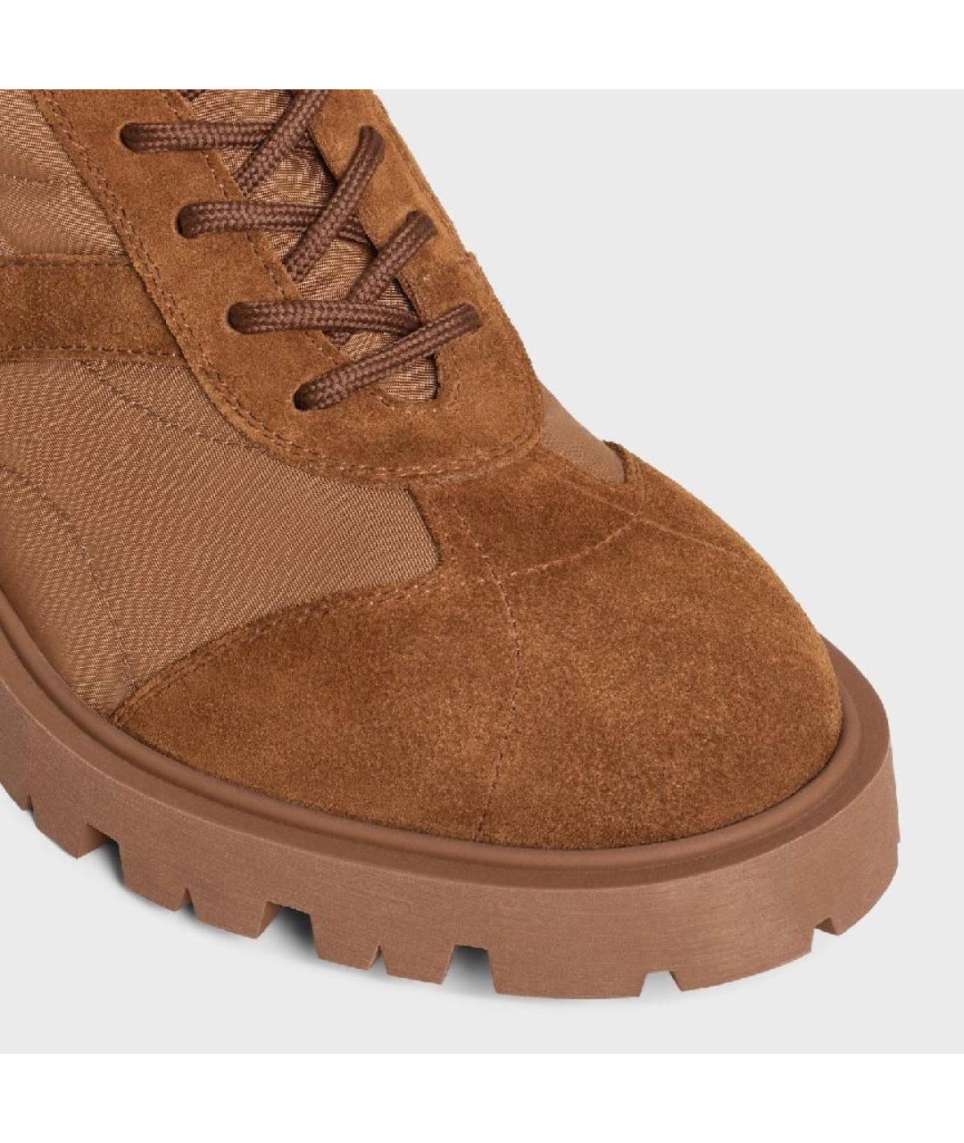 CELINE Оранжевое текстильные ботинки, фото 4