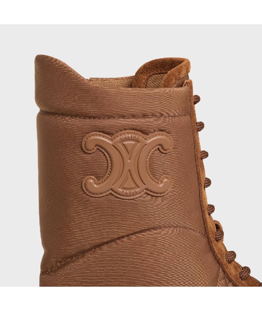 CELINE Оранжевое текстильные ботинки, фото 5