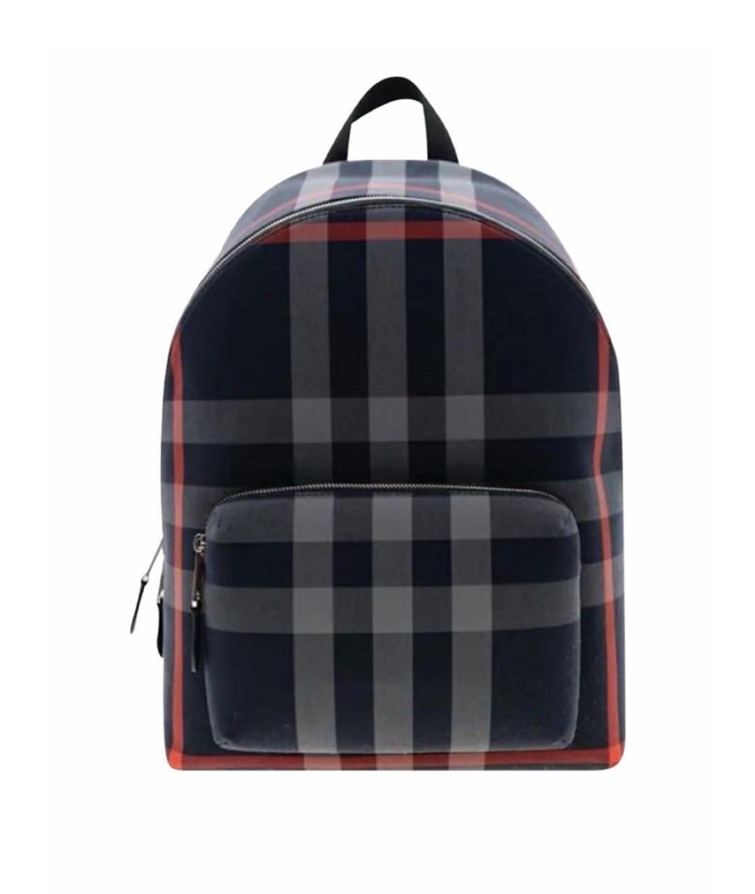 BURBERRY Темно-синий кожаный рюкзак, фото 6