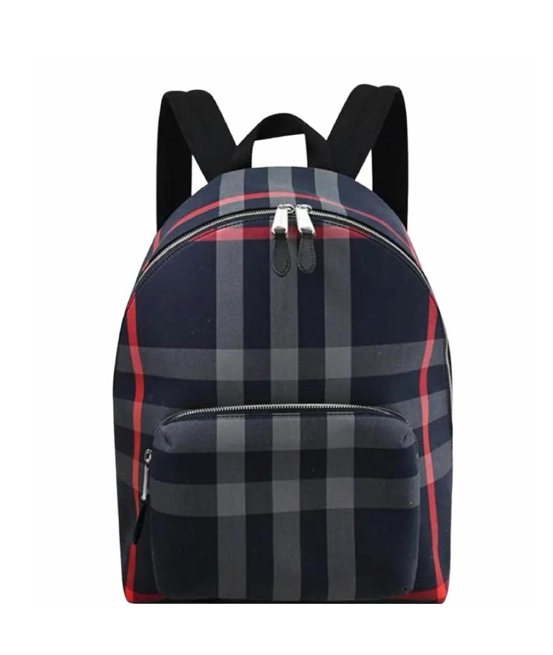 BURBERRY Темно-синий кожаный рюкзак, фото 4