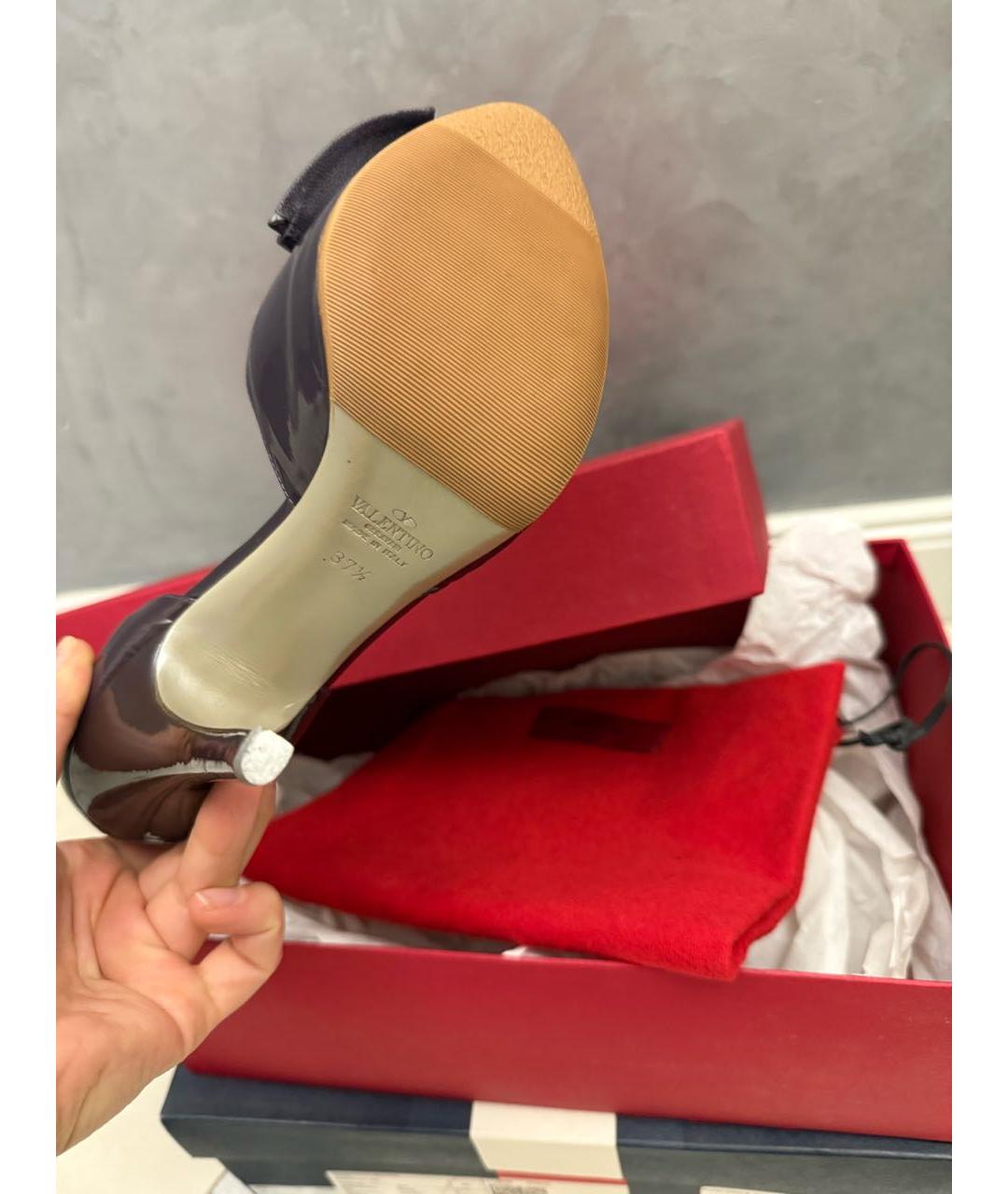 VALENTINO Фиолетовые туфли из лакированной кожи, фото 5