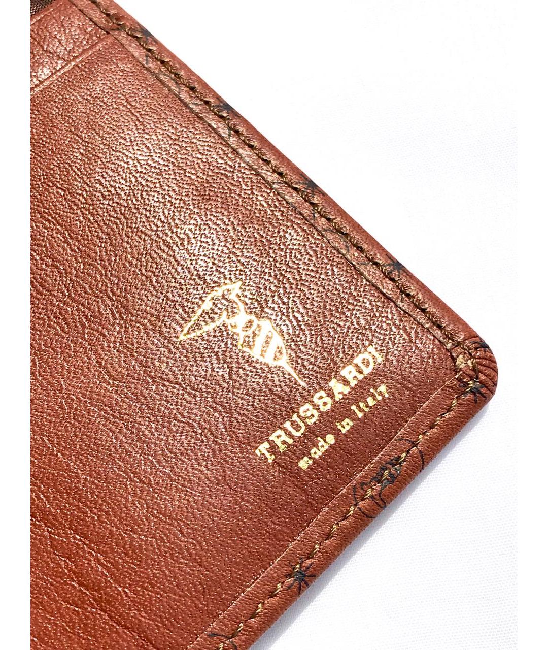 TRUSSARDI Коричневый кожаный кошелек, фото 6