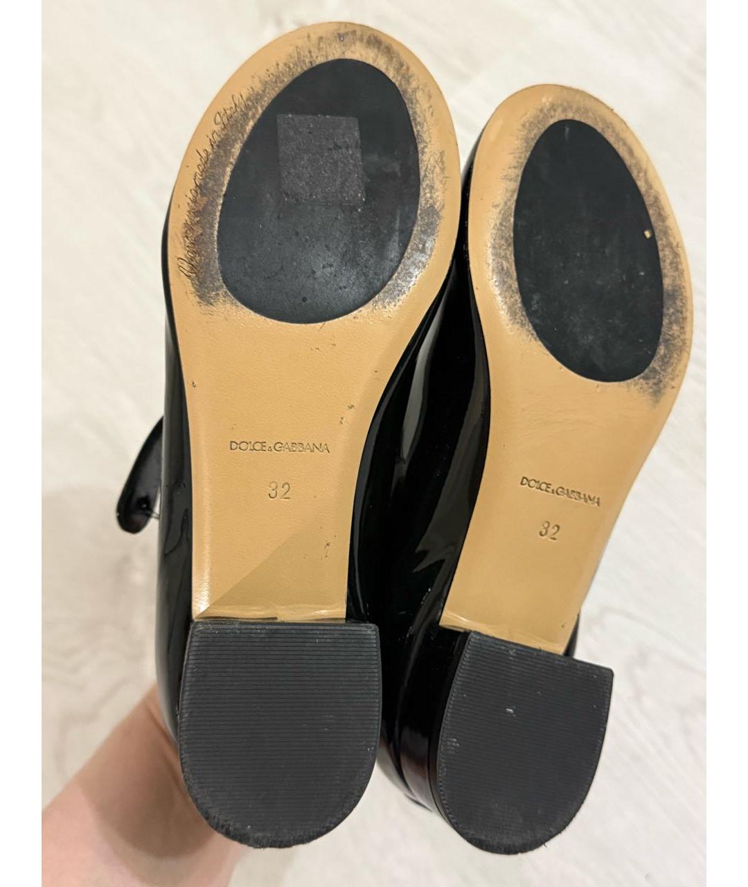 DOLCE&GABBANA Черные туфли из лакированной кожи, фото 6