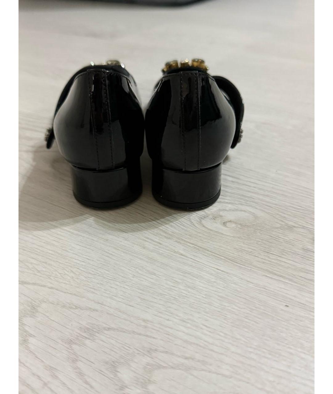 DOLCE&GABBANA Черные туфли из лакированной кожи, фото 4