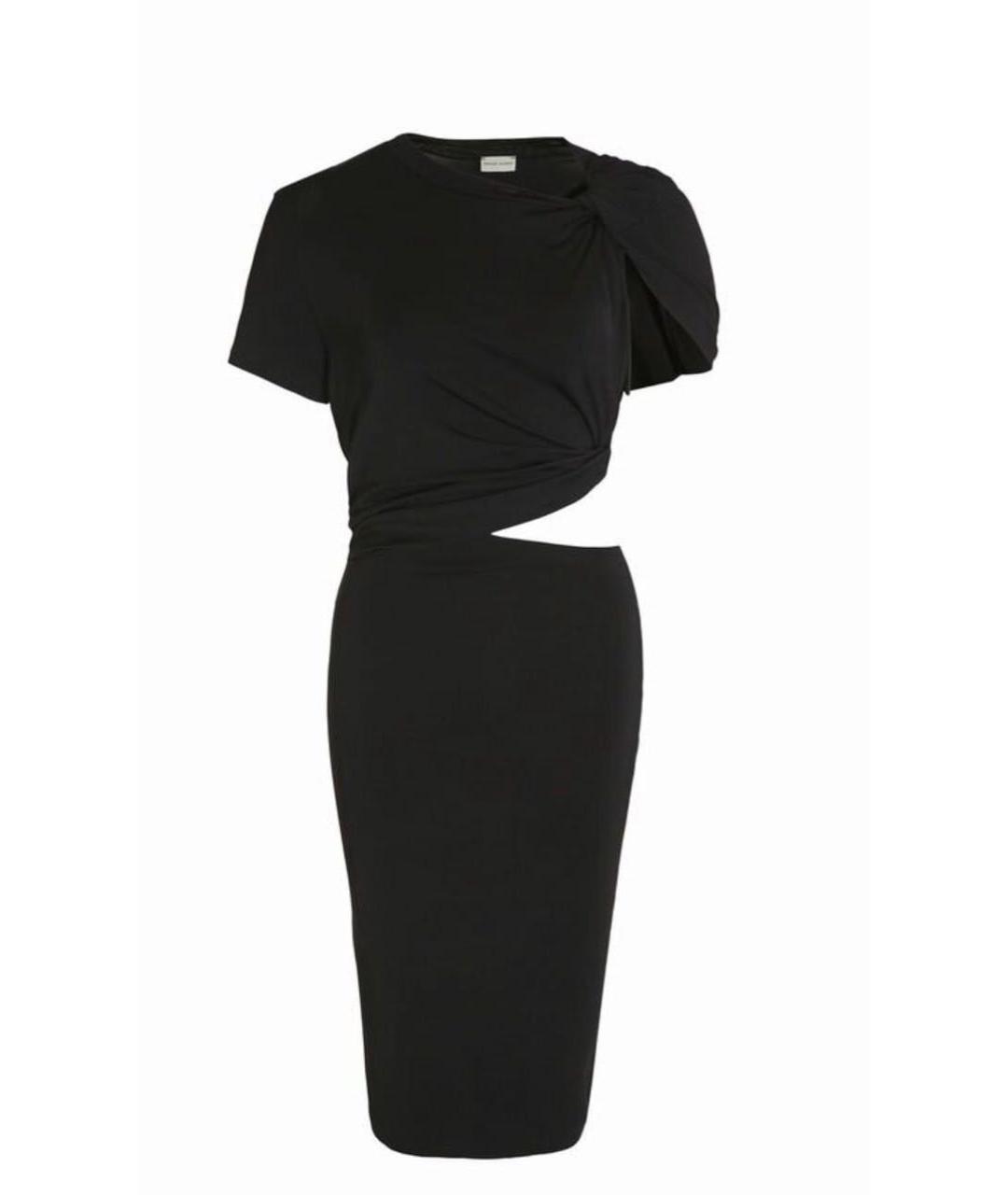 MAGDA BUTRYM Черное вискозное коктейльное платье, фото 5