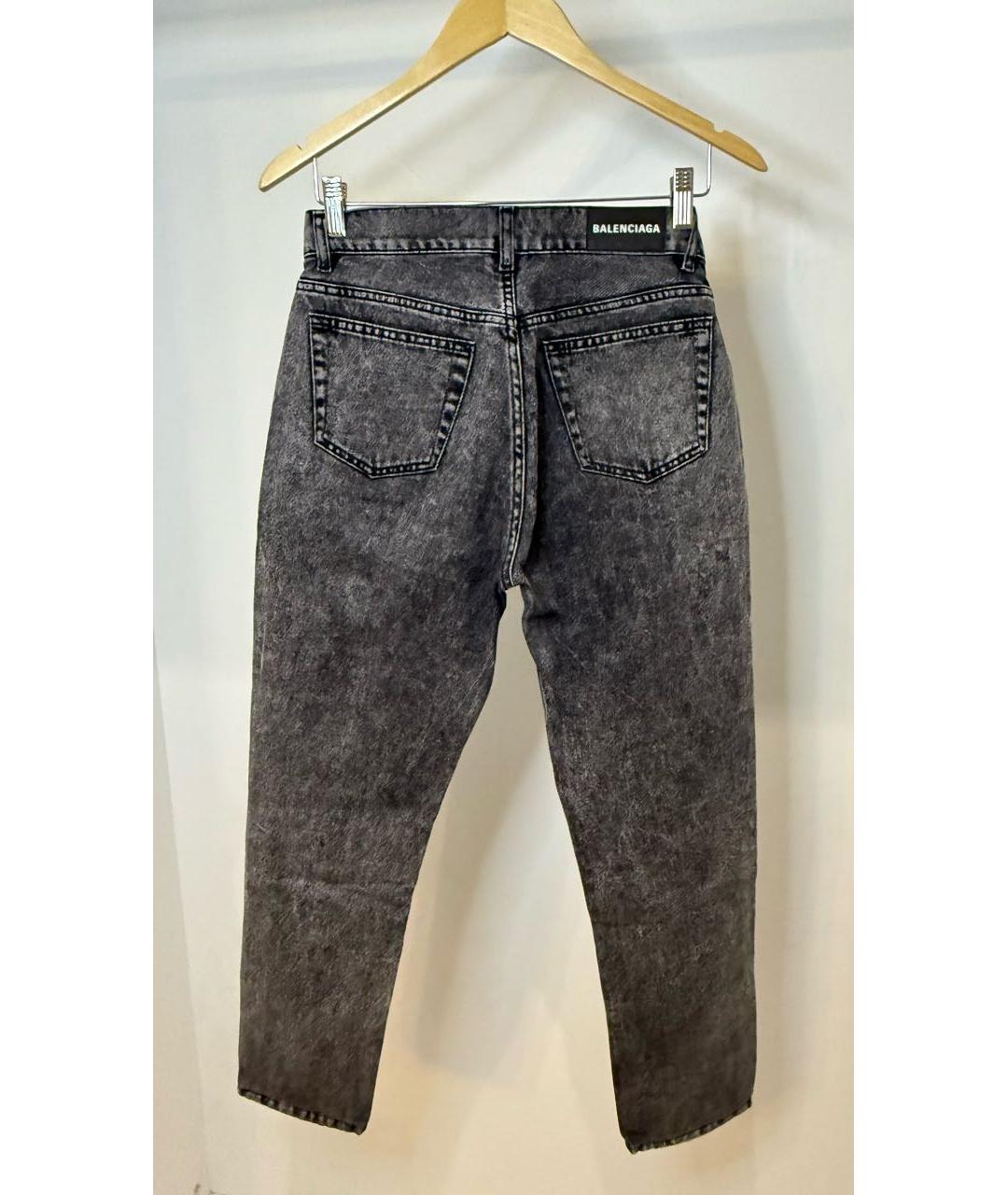 BALENCIAGA Серые хлопко-эластановые джинсы слим, фото 4
