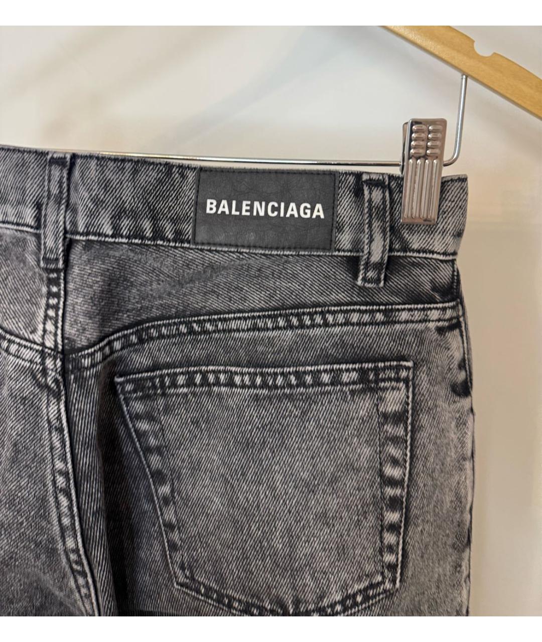 BALENCIAGA Серые хлопко-эластановые джинсы слим, фото 3