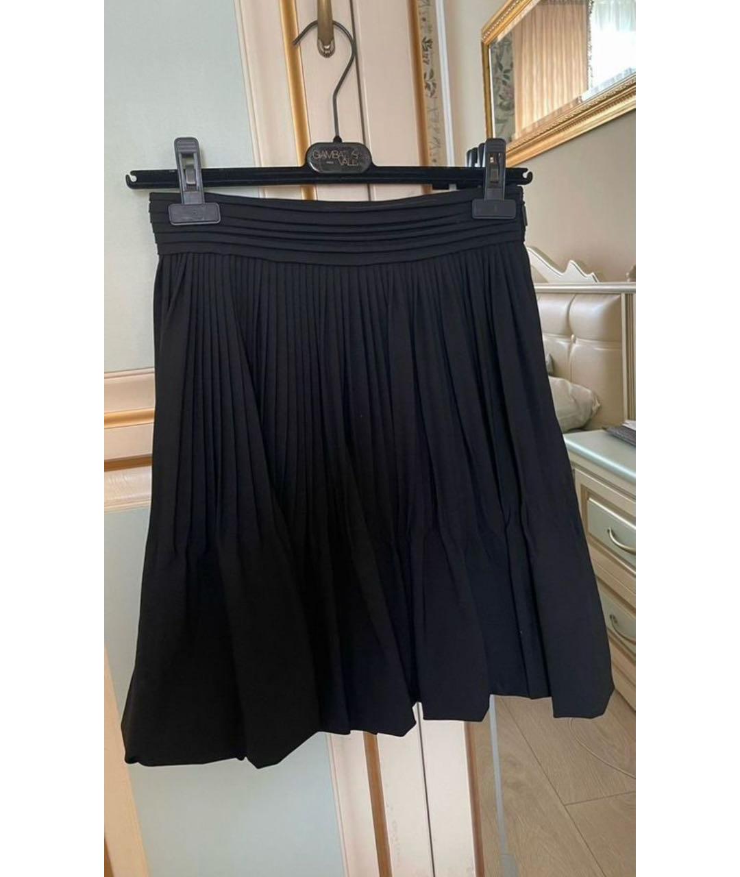 FENDI Черная шерстяная юбка мини, фото 6